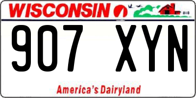 WI license plate 907XYN