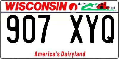 WI license plate 907XYQ