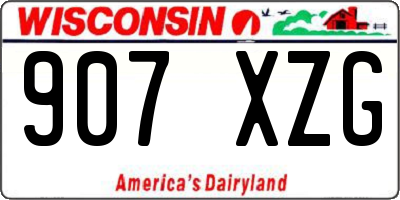 WI license plate 907XZG