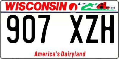 WI license plate 907XZH
