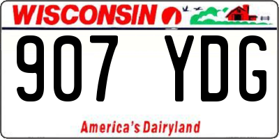 WI license plate 907YDG