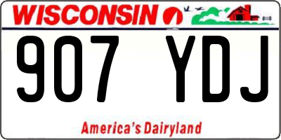 WI license plate 907YDJ