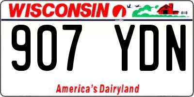 WI license plate 907YDN