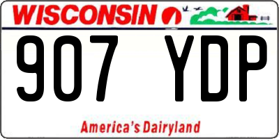 WI license plate 907YDP