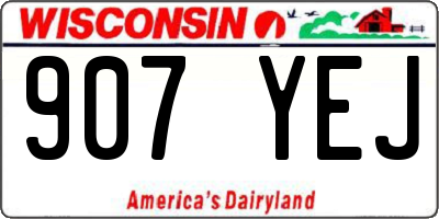 WI license plate 907YEJ