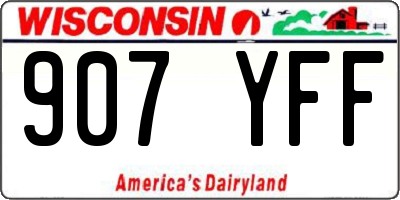 WI license plate 907YFF