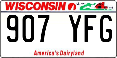 WI license plate 907YFG