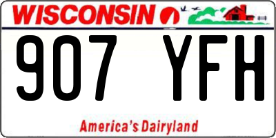WI license plate 907YFH