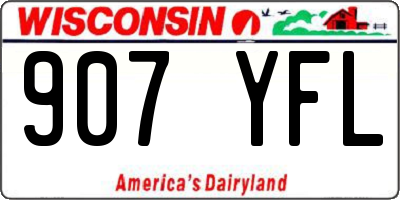 WI license plate 907YFL