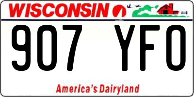 WI license plate 907YFO