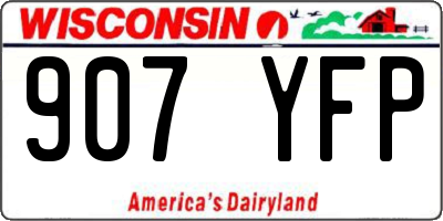 WI license plate 907YFP