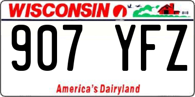 WI license plate 907YFZ