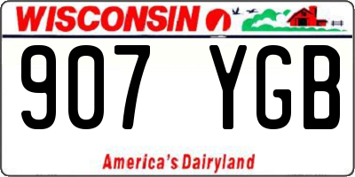 WI license plate 907YGB