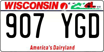 WI license plate 907YGD