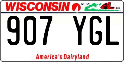 WI license plate 907YGL