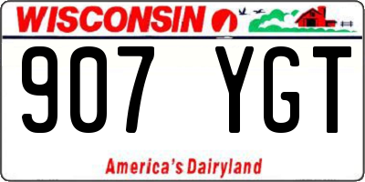 WI license plate 907YGT