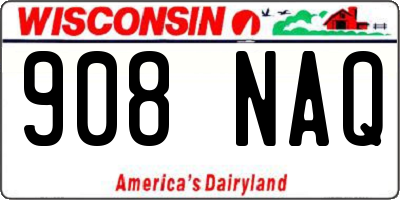 WI license plate 908NAQ