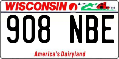 WI license plate 908NBE