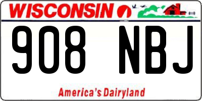 WI license plate 908NBJ