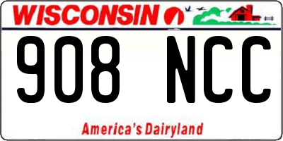 WI license plate 908NCC