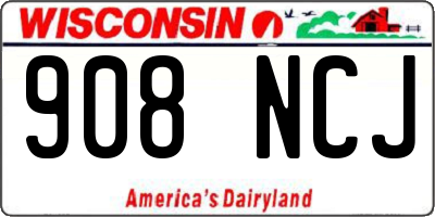 WI license plate 908NCJ