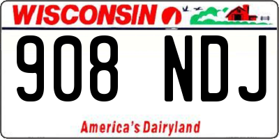 WI license plate 908NDJ