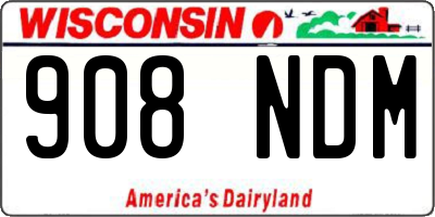 WI license plate 908NDM