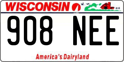 WI license plate 908NEE