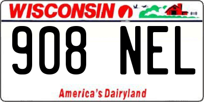 WI license plate 908NEL