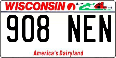 WI license plate 908NEN