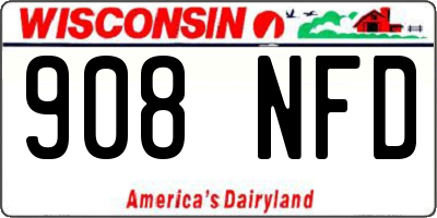 WI license plate 908NFD