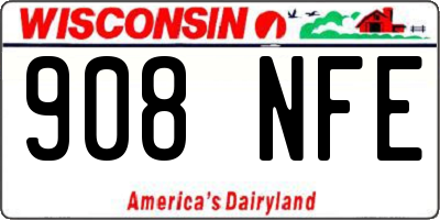 WI license plate 908NFE