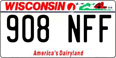 WI license plate 908NFF
