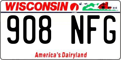 WI license plate 908NFG