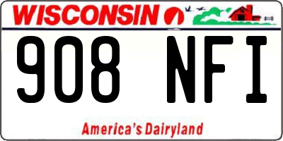WI license plate 908NFI