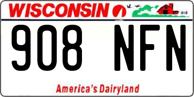 WI license plate 908NFN