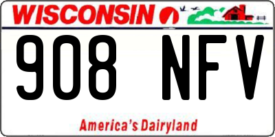 WI license plate 908NFV