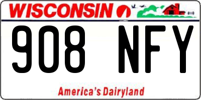 WI license plate 908NFY