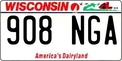 WI license plate 908NGA