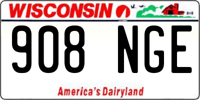 WI license plate 908NGE