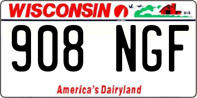 WI license plate 908NGF