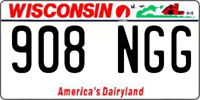 WI license plate 908NGG