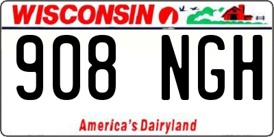 WI license plate 908NGH