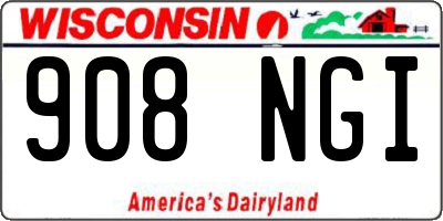 WI license plate 908NGI