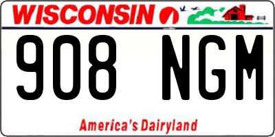 WI license plate 908NGM
