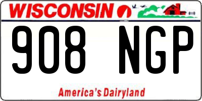 WI license plate 908NGP