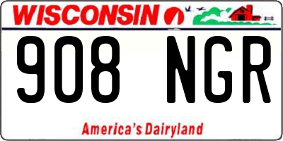 WI license plate 908NGR