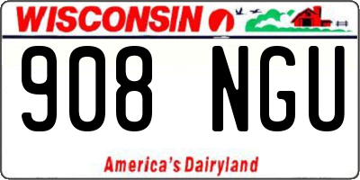 WI license plate 908NGU