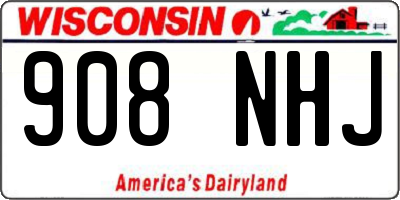 WI license plate 908NHJ