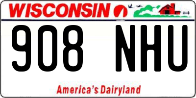 WI license plate 908NHU